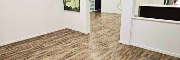 Hybrid Flooring In Small Open Plan House