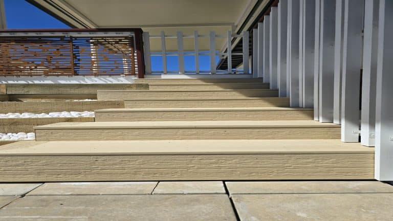 Stairs Using Newtechwood Composite Decking Costal Range Colour Beech San Remo