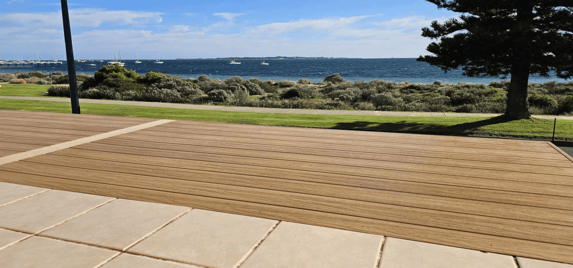 What Is Composite Decking Doing Overlooking Beach Newtechwood Blackbutt Rockingham