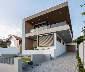 Roof Panels With Castellation On Luxury Home